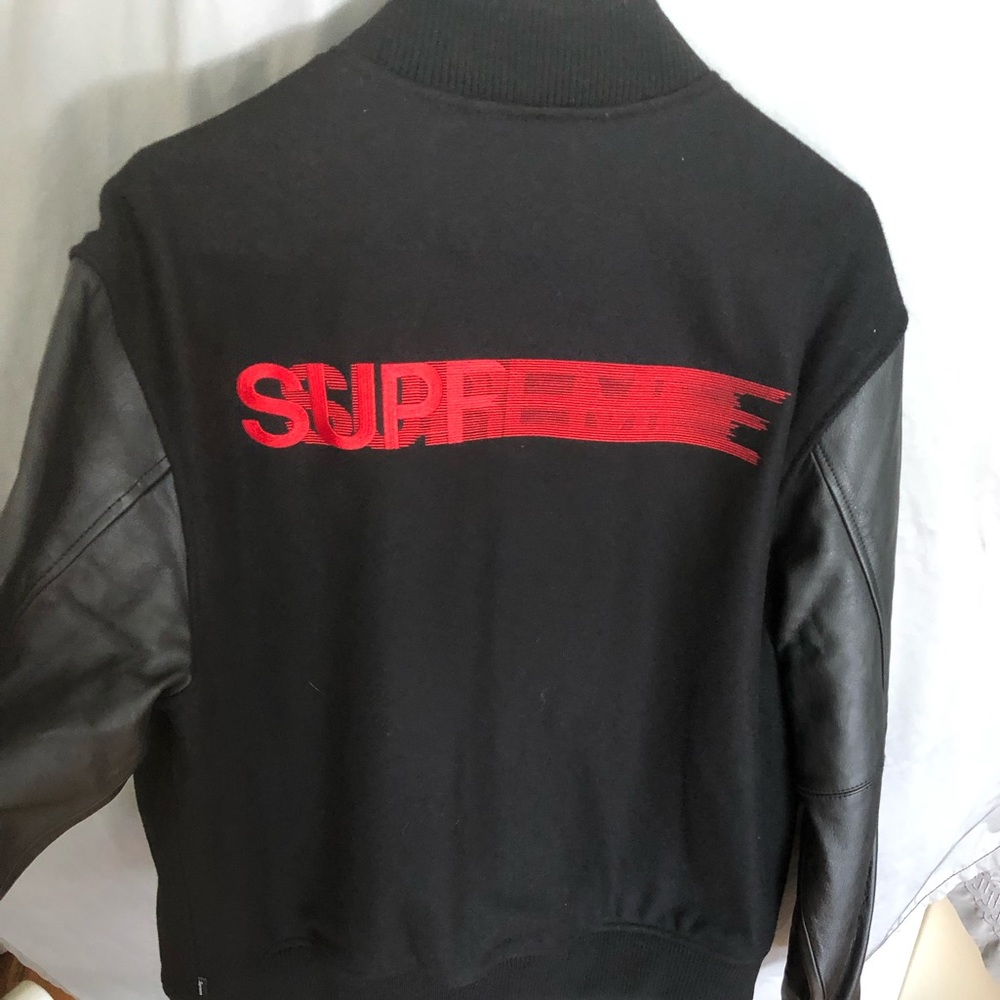 Supreme Motion Logo Varsity Jacket FW18